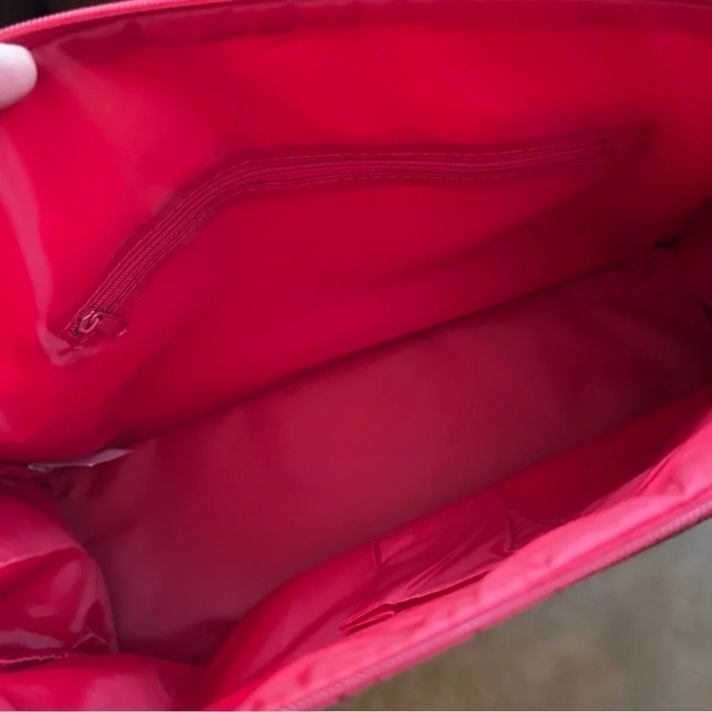 Women’s Red Crocodile Alligator Print Satchel Top Handle Purse Tote Bag